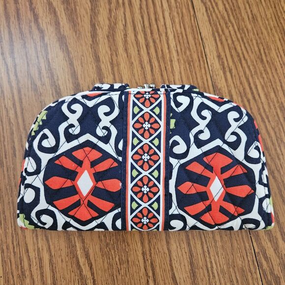 Vera Bradley Clutch Sun Valley Kiss n' Snap Double Kiss Lock Organizer Wallet - Picture 4 of 9